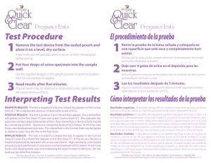 Test Procedure Interpreting Test Results El procedimiento de la