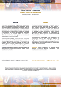 El territorio de las Ciencias Cognitivas es relativamente nuevo y