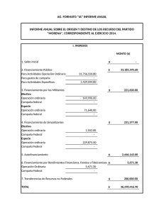 AG. FORMATO "IA" INFORME ANUAL INFORME ANUAL SOBRE EL