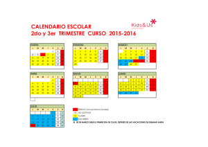 calendario 2º y 3º trimestre curso 2015-2016