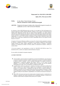 Memorando Nro. MAE-DNCA-2014-0200 Quito, D.M., 29 de enero