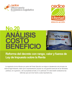 análisis costo beneficio - Asociación Venezolana de Derecho
