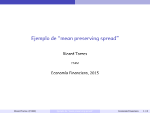 Ejemplo de ``mean preserving spread