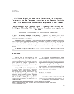 Morfología Dental de una Serie Prehistórica de Araucanos