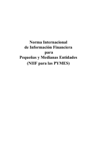 Norma Internacional de Información Financiera para Pequeñas y