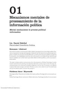 Mecanismos mentales de procesamiento de la información política