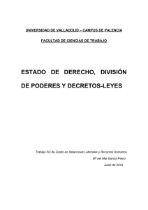 estado de derecho, división de poderes y decretos-leyes