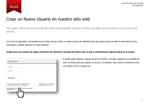 Crear un Nuevo Usuario en nuestro sitio web