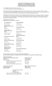 NOTICE OF JOINT PRIMARY ELECTION