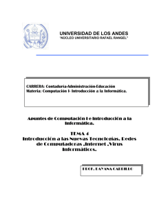 UNIVERSIDAD DE LOS ANDES TEMA 4 - Web del Profesor