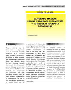 sangrado masivo: uso de tromboelastometría y