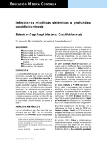 Infecciones micóticas sistémicas o profundas: coccidioidomicosis