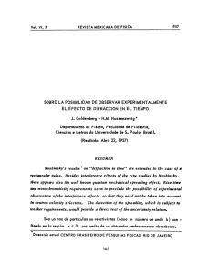 Sobre la posibilidad de observar experimentalmente el efecto de