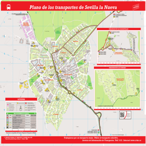 Plano de los transportes de Sevilla la Nueva