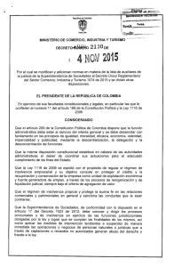 Decreto 2130 de 2015 - Presidencia de la República de Colombia