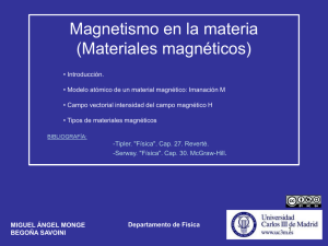 Tema 10. Magnetismo en la Materia