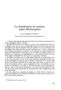 La distribución de poderes según Montesquieu