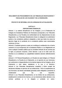 reglamento de procedimiento de los tribunales disciplinarios