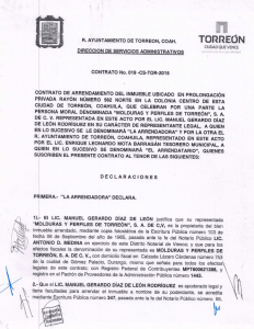 Contrato de Arrendamiento de Bodega Contraloría 2015