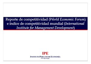 Reporte de competitividad (World Economic Forum ) e índice de