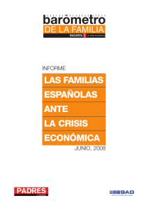 Informe `Las familias españolas ante la crisis económica`