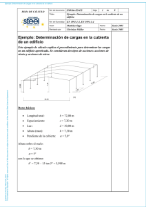 Determinación de cargas en la cubierta de un edificio