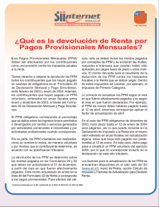 ¿Qué es la devolución de Renta por Pagos Provisionales Mensuales?