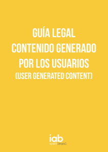 Guía legal de contenidos generados por los usuarios