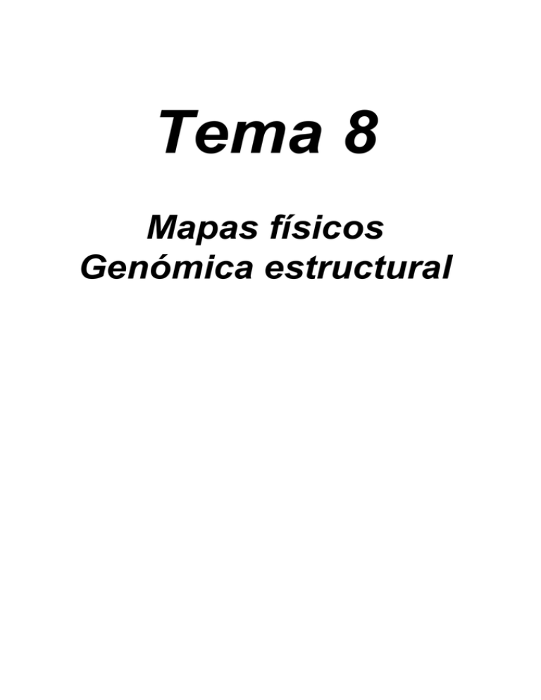 Mapas F sicos Gen mica Estructural