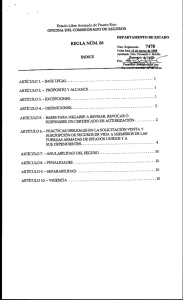 REGLA NÚM. ss - Oficina del Comisionado de Seguros