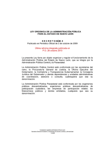 Ley Orgánica de la Administración Pública para el Estado de Nuevo