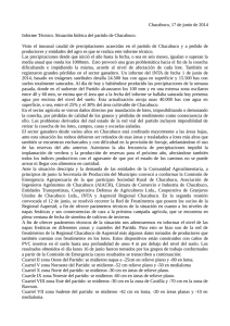 Chacabuco, 17 de junio de 2014 Informe Técnico. Situación hídrica