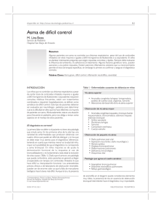 Asma de difícil control - Revista Neumología Pediátrica