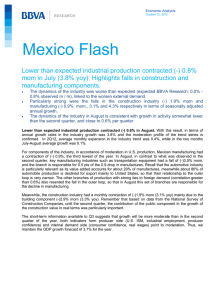 Mexico Flash. Lower than expected industrial production contracted