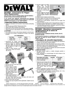 D510005 – Instructions for Trigger Valve Replacement Important