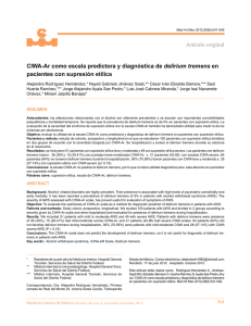 CIWA-Ar como escala predictora y diagnóstica de delirium tremens