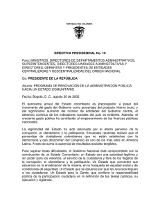 Directiva Presidencial 10 de 2002
