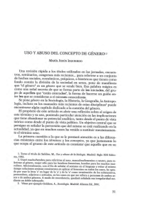 Uso y Abuso del Concepto de Género.