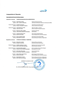 Nombramiento Tribunales seleccion externa DC