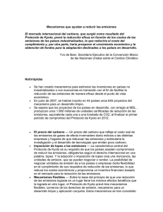 Mecanismos que ayudan a reducir las emisiones El mercado