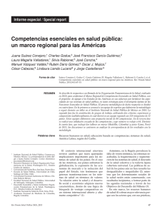 Competencias esenciales en salud pública: un marco regional para