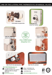 one or two lateral pipe thermostati pipe thermostatic or manual valves