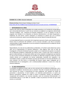 Línea de investigación Derecho Ambiental