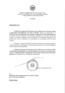 La Misión Permanente del Paraguay ante la Oficina de las