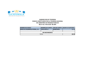 DEPOSITOS CONSTITUIDOS AL 31-07