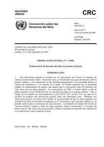 Realizaci&oacute;n de los derechos del ni&ntilde;o en la primera