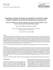 Quantitative changes of calcareous nannoflora in the Saratov region