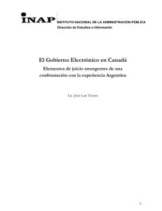 El Gobierno Electrónico en Canadá