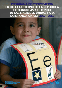 Programa de Cooperación UNICEF Honduras