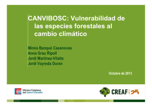 CANVIBOSC: Vulnerabilidad de las especies forestales al